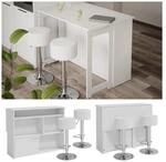 Vicco Bartisch Dominic Wei&szlig; 116 x 37 cm Barhocker Esszimmer K&uuml;che offene...