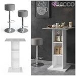 VICCO Bartisch Bar Wei&szlig; Beton Bartresen Stehtisch Tresentisch Bistrotisch...