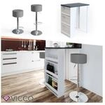 VICCO Bartisch Bartresen Stehtisch Tisch Tresentisch Bistrotisch Wei&szlig; Anthrazit