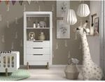 JAXX SMILE Regalschrank mit 3 Schubladen, Fachboden und Kleiderstange, Ausf. MDF
