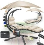 KESSER&reg; Schwebeliege mit Sonnenschirm, H&auml;ngeliege , Sonnenliege H200, L194, B100