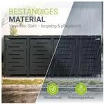 Juskys M&uuml;lltonnenbox Arel 4er - Metall Gartenbox f&uuml;r M&uuml;lltonnen - Aufbewahrungsbox