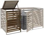XL 1er-/2er-M&uuml;lltonnenverkleidung Erweiterung MCW-H62, M&uuml;lltonnenbox,...