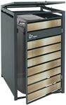 1er M&uuml;lltonnenverkleidung MCW-J81, M&uuml;lltonnenbox, erweiterbar, Metall 32kg,