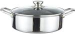 Kochtopf &oslash;24 cm mit Wabenstruktur, aus Edelstahl 18/10 - Induktionsgeeignet