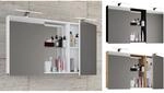 VCM Badschrank zeitlos Ma&szlig;e ca. H. 59 x B. 112 cm T. 12 cm Zwei Dreht&uuml;ren mit