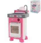 Polesie Kinder-Spiel-Sp&uuml;lmaschine 57891 Carmen Ablage Geschirr Wasserbeh&auml;lter rosa