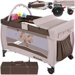 tectake&reg; Kinder Reisebett, klappbar und h&ouml;henverstellbar, 2 Rollen mit Bremsen,