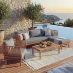 Garten-Garnitur MCW-L29, Garnitur Sitzgruppe Lounge-Set Sofa, Akazie Holz