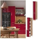 Vicco Apothekerhochschrank K&uuml;chenschrank K&uuml;chenzeile R-Line 30 cm Eiche Bordeaux