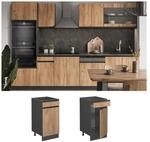 Vicco Schubunterschrank K&uuml;chenschrank K&uuml;chenm&ouml;bel R-Line J-Shape Anthrazit Eiche