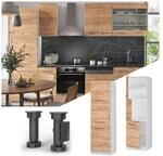 Vicco Herdumbauschrank K&uuml;chenschrank K&uuml;chenm&ouml;bel Fame-Line Wei&szlig; Eiche...
