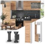 Vicco K&uuml;hlumbauschrank K&uuml;chenschrank K&uuml;chenm&ouml;bel Fame-Line Wei&szlig; Eiche modern 60