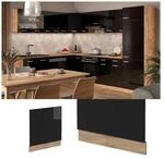 Vicco Geschirrsp&uuml;lerblende K&uuml;chenm&ouml;bel R-Line Solid Eiche Schwarz 60 cm modern