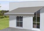 Alu-Markise H790, Gelenkarmmarkise Sonnenschutz 4x3m ~ Polyester, grau-braun