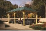 CHILLROI Rechteckiger Holzpavillon 289 x 429 cm Gartenpavillon 