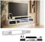 Vicco CD-Regal Nordic Wei&szlig; 140 x 20 cm offenes Regal
