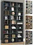 VCM Holz CD DVD Standregal B&uuml;cherregal Raumteiler Deko Regal Glas Zilas XL