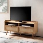 TV-Board 120cm Kommode Ablage & 2 Schubladen Wiener Geflecht Ratten...
