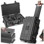 tectake&reg; Kamerakoffer, aus robuster Hartschale mit 3 dicken Schaumstoffeinlagen,