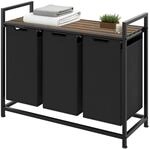 tectake&reg; W&auml;schesortierer, Industrial-Style, 2 oder 3 ausziehbare F&auml;cher, mit