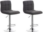 CLP 2er Set Barhocker Peru Mit Stoffbezug I Drehbare, H&ouml;henverstellbare Barst&uuml;hle