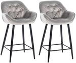 CLP 2er Set Barhocker Gibson - Tresenstuhl Mit Fu&szlig;st&uuml;tze - 2 x Tresenhocker