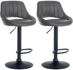 CLP Barhocker 2er Set h&ouml;henverstellbar mit Lehne Milet, Barst&uuml;hle gepolstert