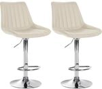 CLP 2er Set Barhocker Toni Kunstleder I H&ouml;henverstellbarer Barstuhl Mit