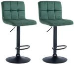CLP Barhocker 2er Set h&ouml;henverstellbar mit Lehne Peru, Barst&uuml;hle gepolstert