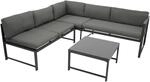 DEGAMO Funktions Lounge Set MONTANA, Aluminium dunkelgrau, Polster grau