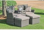 Garden Pleasure Doppelsessel-Set Calgary, 3-tlg.