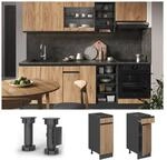 Vicco Schubunterschrank K&uuml;chenschrank K&uuml;chenm&ouml;bel R-Line J-Shape Anthrazit Eiche