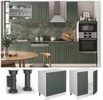 Vicco Unterschrank K&uuml;chenschrank K&uuml;chenm&ouml;bel Fame-Line Wei&szlig; Gr&uuml;n-Gold Landhaus