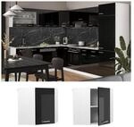 Vicco Eckh&auml;ngeschrank K&uuml;chenschrank R-Line Solid Wei&szlig; Schwarz 57 cm modern