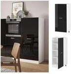 Vicco Vorratsschrank K&uuml;chenschrank R-Line Solid Wei&szlig; Schwarz 60 cm modern gro&szlig;e