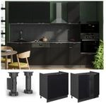 Vicco Sp&uuml;lenunterschrank Fame-Line Anthrazit Schwarz gestreift 80 cm mit