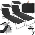 tectake&reg; 2er Set Gartenliege, klappbar, 4-fach verstellbare R&uuml;ckenlehne, 190 x 68 x