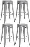 CLP 4er Set Barhocker Fletcher I Stapelbarer Tresenhocker Mit Bodenschonern Und