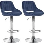 CLP Barhocker 2er Set h&ouml;henverstellbar mit Lehne Milet, Barst&uuml;hle gepolstert