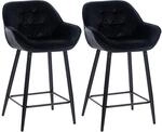 CLP 2er Set Barhocker Gibson - Tresenstuhl Mit Fu&szlig;st&uuml;tze - 2 x Tresenhocker