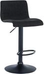 CLP Barhocker Branford I Modern, H&ouml;henverstellbar Mit Lehne I Metallgestell,