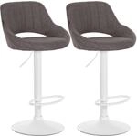 CLP Barhocker 2er Set h&ouml;henverstellbar mit Lehne Milet, Barst&uuml;hle gepolstert