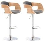 CLP 2er Set Barhocker Kingston Mit Stoffbezug Und Hochwertiger Polsterung I