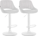 CLP Barhocker 2er Set h&ouml;henverstellbar mit Lehne Milet, Barst&uuml;hle gepolstert