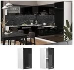 Vicco H&auml;ngeschrank K&uuml;chenschrank R-Line Solid Wei&szlig; Schwarz 30 cm modern