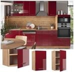 Vicco H&auml;ngeschrank K&uuml;chenschrank K&uuml;chenm&ouml;bel Fame-Line Eiche Rot Bordeaux modern