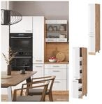 Vicco Apothekerhochschrank K&uuml;chenschrank K&uuml;chenzeile R-Line 30 cm Eiche Wei&szlig;