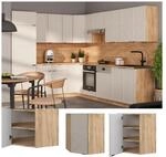 Vicco Eckh&auml;ngeschrank Fame-Line Eiche Grau-Beige gerahmt 57 cm