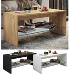 VCM Holz Couchtisch Sofatisch mit ausreichend Stauraum Ma&szlig;e ca. H. 40 x B. 90 x